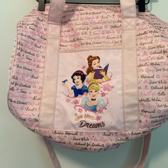 Disney Parks Pink Cinderella Belle Princess Small Overnight Duffle Bag - Picture 2 of 12